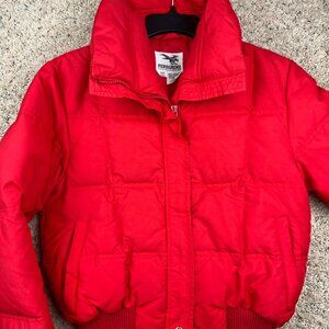 VTG Peregrine Down Filled Winter Jacket Coat Ladies’ Small USA Made Full Zip Red